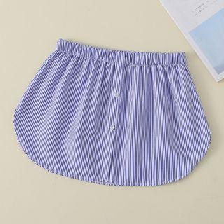 Striped Shirt Hem Decoration