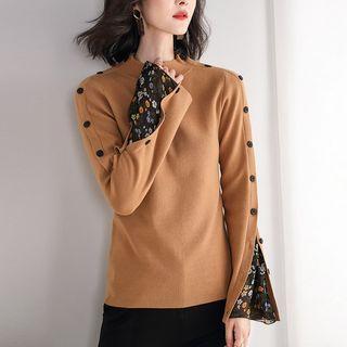 Embroidered Panel Sweater