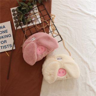 Fleece Piggy Crossbody Bag