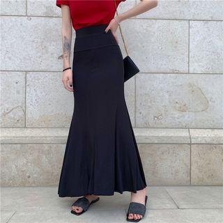 Asymmetric Mermaid Pencil Maxi Skirt