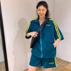 Short-sleeve Zip-up Jacket / Sweatshorts