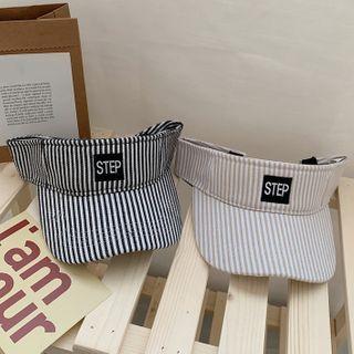 Striped Applique Visor Hat