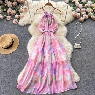 Suspender Tie-dye Dress