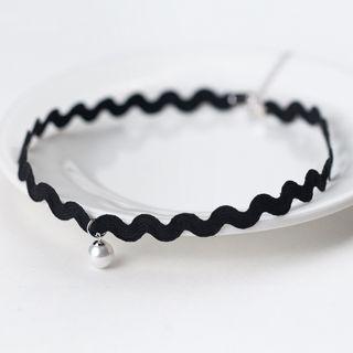 925 Sterling Sliver Faux Pearl Choker