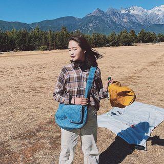 Denim Messenger Bag