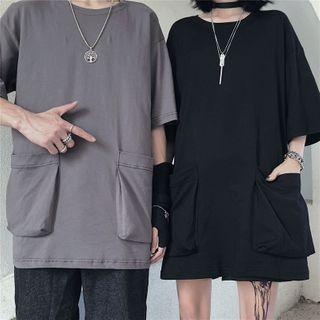 Couple Matching Pocket Oversized T-shirt