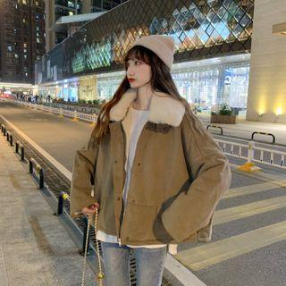 Faux-fur Collared Loose-fit Jacket