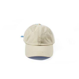 Lace Up Panel Baseball Cap Blue & Beige - One Size