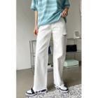 Slit Fringed Wide-leg Pants