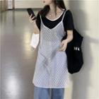 Short-sleeve T-shirt / Lace Overall Dress