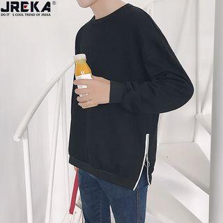Loose-fit Zipper-side Pullover