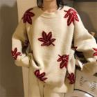 Leaf Jacquard Sweater