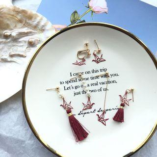 Origami Crane Earring (various Designs)