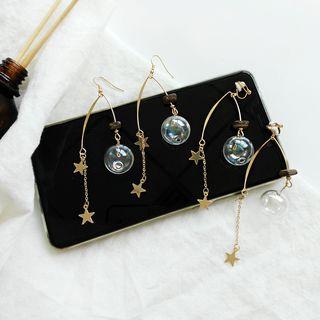 Glass Ball Star Dangle Earring