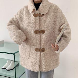 Chenille Medium Long Jacket Almond - One Size