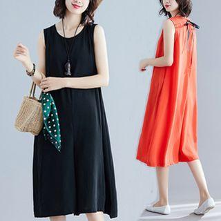 Sleeveless Wide-leg Capri Jumpsuit