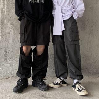 Detachable Cargo Cropped Harem Pants