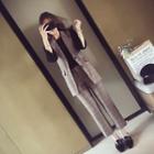 Set: Plaid Long Vest + Straight Cut Pants