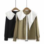 Color-block Collared Long-sleeve Shirt