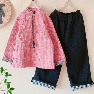 Traditional Chinese Padded Jacket / Wide-leg Pants
