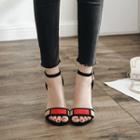 High-heel Color Block Sandals