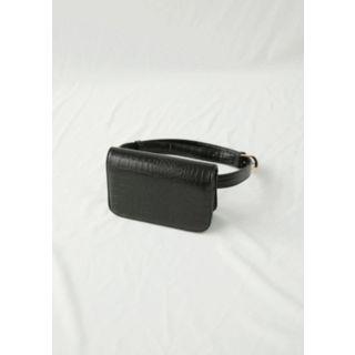 Two-way Croc Grain Belt Bag Black - One Size
