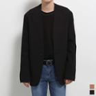 Lapeless One-button Jacket