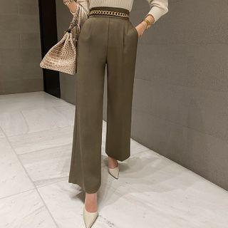 Detachable-chain Wide Dress Pants