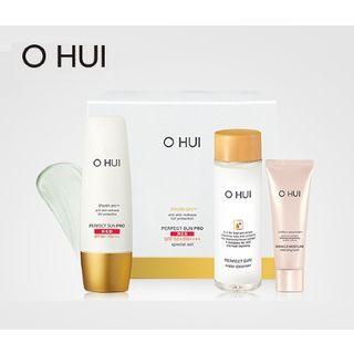 O Hui - Perfect Sun Pro Red Set: Pro Red Spf50+ Pa++++ 50ml + Water Cleanser 100ml + Miracle Moisture Cleansing Foam 40ml 3pcs