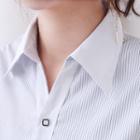Short-sleeve Contrast-trim Pinstripe Shirt