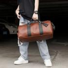 Faux Leather Boston Bag Coffee - One Size