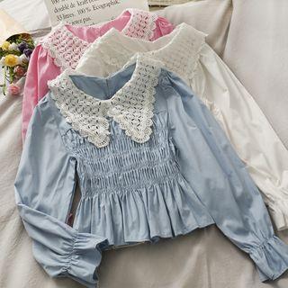 Patchwork Smocked Crop Top In 5 Colors