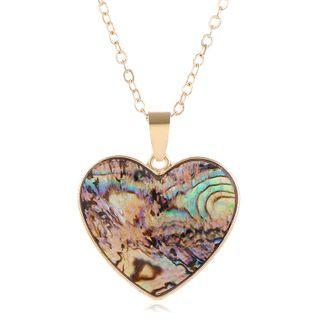 Shell Heart Dangle Earring As Shown In Figure - One Size