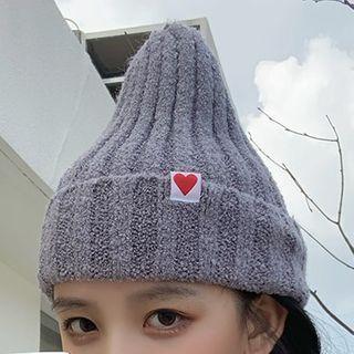 Heart Applique Knit Hat