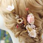 Flower Accent Bridal Hair Clip