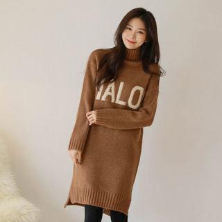 Halo High-neck Midi Knit Dress