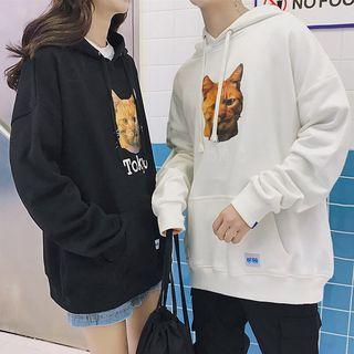 Cartoon Print Hooded Sweatshirt