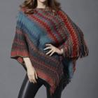 Fringed Knit Capelet
