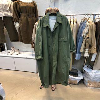 Collar Midi Trench Coat