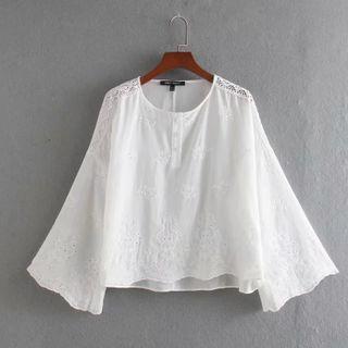 Embroidered Eyelet Blouse