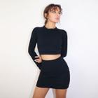 Set: Lightweight Cropped Pullover + Skirt