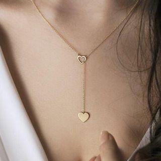 Alloy Heart Pendant Y Necklace