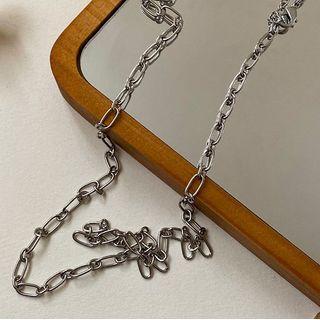 Chunky Chain Alloy Necklace Silver - One Size