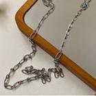Chunky Chain Alloy Necklace Silver - One Size