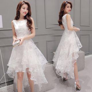 Organza Sleeveless Evening Dress