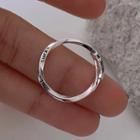 Lettering Open Ring Ring - Lettering - Silver - One Size