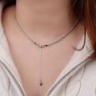 Star Pendant Alloy Choker With Gift Box - 1 Pc - Silver - One Size