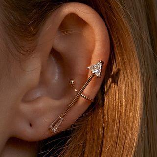 Rhinestone Arrow Ear Cuff