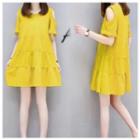 Short-sleeve Cold-shoulder Tunic Dress