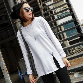 Scissors Print Long-sleeve T-shirt